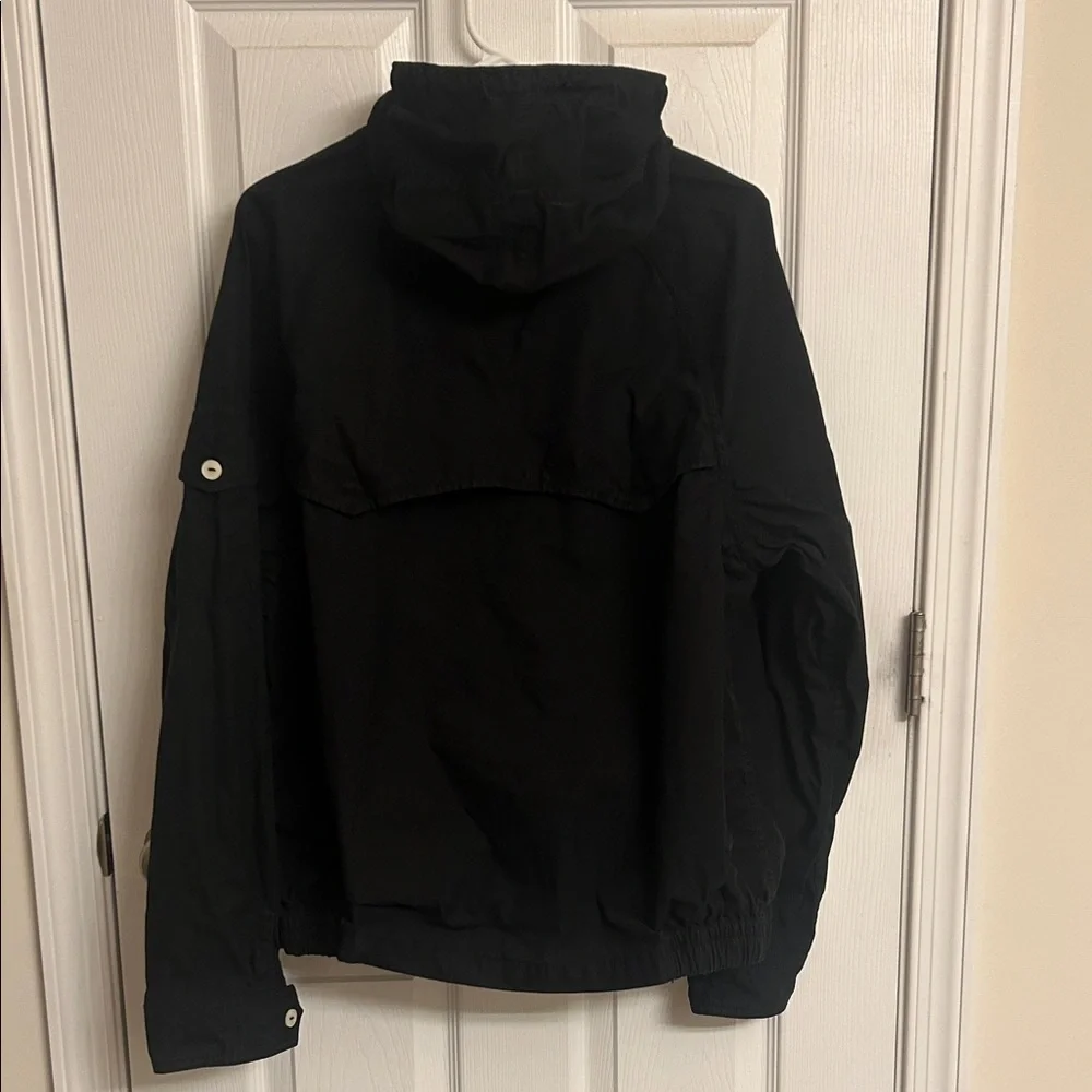 Polo by Ralph Lauren Black Windbreaker Jacket Cotton Nylon Size Large